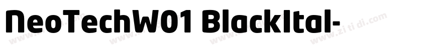 NeoTechW01 BlackItal字体转换